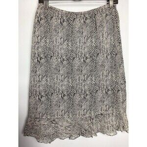 New York City design Co Silk Skirt Midi AnimalPrint Size M